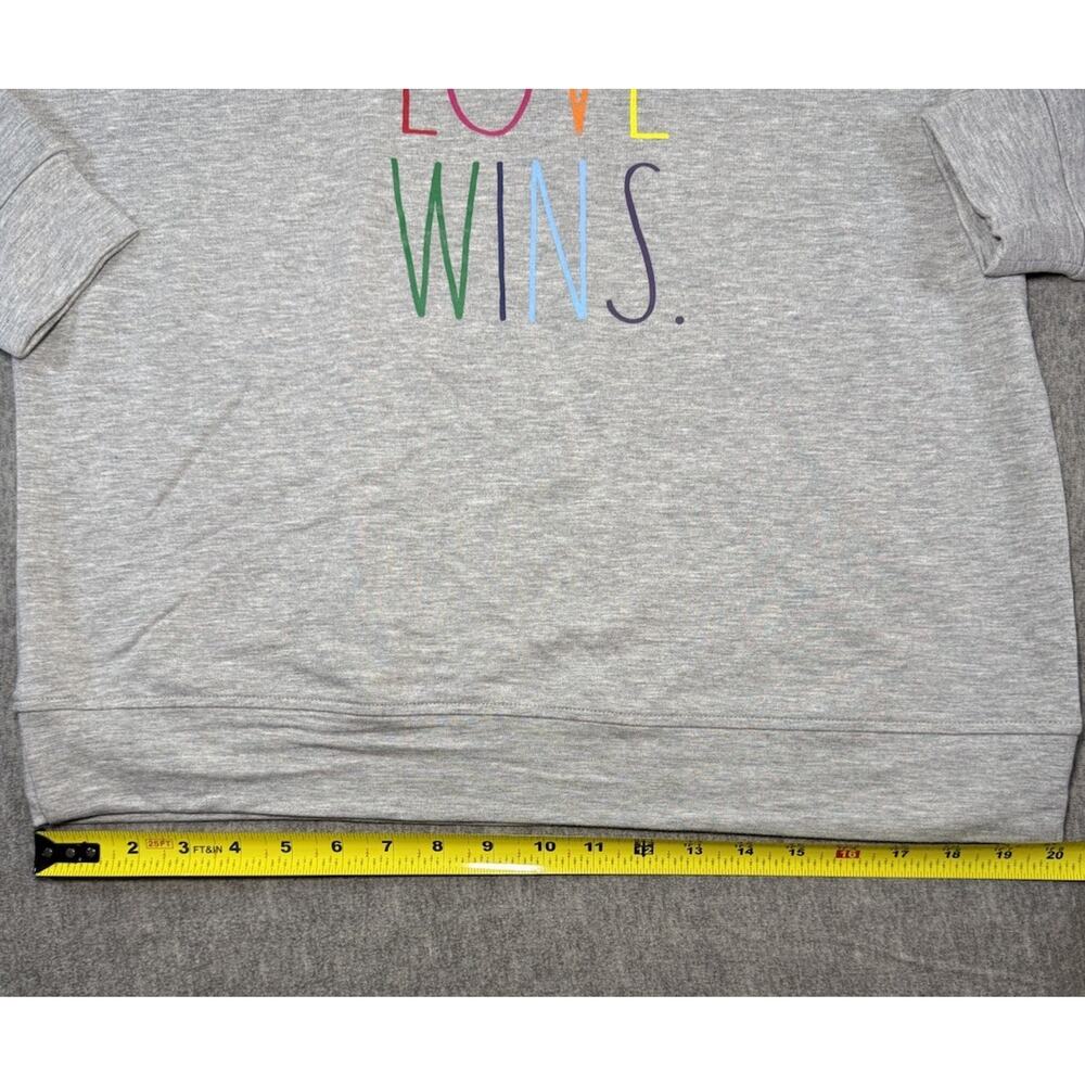 Rae Dunn Women’s Crewneck Sweatshirt-Small/Light Gray/Loose Fit/Love Wins. - Picture 2 of 13